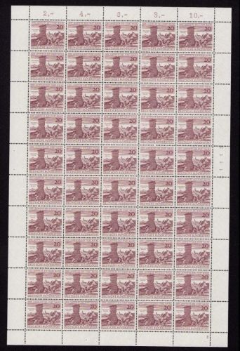 Bund 1962, Mich.-Nr.: 375 ** FN 2   Bogen Komplett   Formnummer