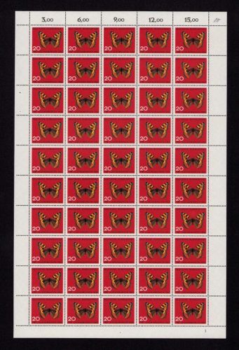 Bund 1962, Mich.-Nr.: 378 ** FN 1   Bogen Komplett   Formnummer