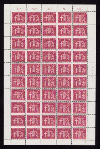 Bund 1962, Mich.-Nr.: 381 ** FN 2   Bogen Komplett   Formnummer