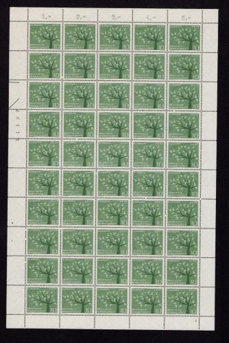 Bund 1962, Mich.-Nr.: 383 ** FN 4   Bogen Komplett   Formnummer