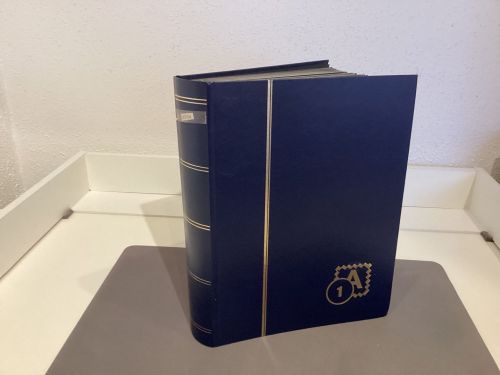 Briefmarkenalbum Einsteckalben DIN A4 64 Seiten schwarz   gebraucht