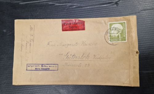 Bund 1954, Mich.-Nr.: 194 Brief   gelaufen   Muster ohne Wert   Eilboten