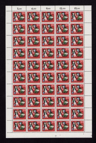 Bund 1962, Mich.-Nr.: 387 ** FN 1   Bogen Komplett   Formnummer