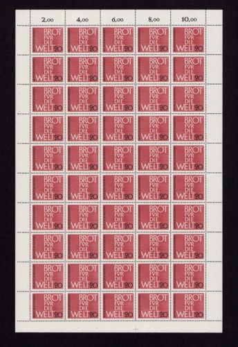 Bund 1962, Mich.-Nr.: 389 ** FN    Bogen Komplett   Formnummer