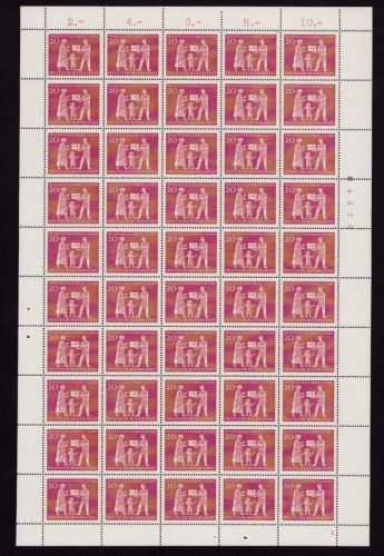 Bund 1963, Mich.-Nr.: 390 ** FN 1   Bogen Komplett   Formnummer