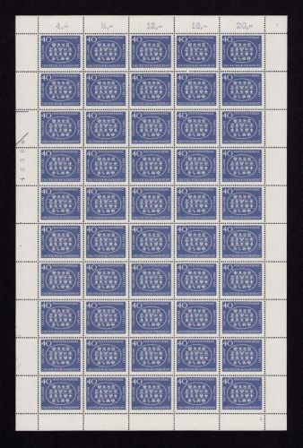 Bund 1963, Mich.-Nr.: 398 ** FN 3   Bogen Komplett   Formnummer
