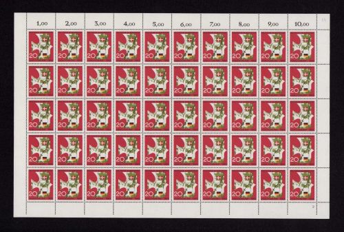 Bund 1963, Mich.-Nr.: 399 ** FN 2   Bogen Komplett   Formnummer