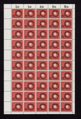 Bund 1963, Mich.-Nr.: 405 ** FN 0   Bogen Komplett   Formnummer