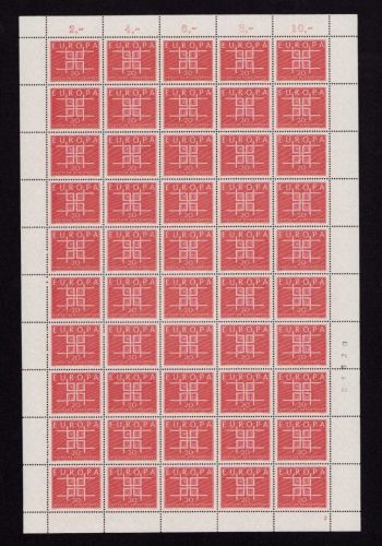 Bund 1963, Mich.-Nr.: 407 ** FN 2  Bogen Komplett   Formnummer