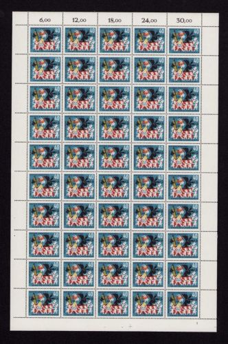 Bund 1963, Mich.-Nr.: 411 ** FN 1  Bogen Komplett   Formnummer