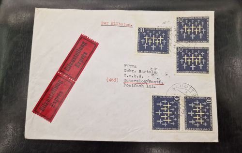 Bund 1969, Mich.-Nr.: 586 Mef Brief   gelaufen     Eilboten