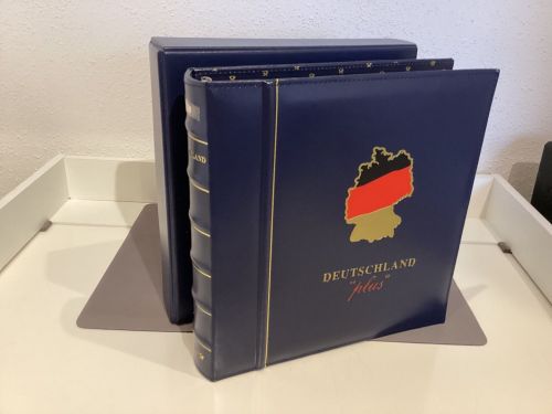 DEUTSCHLAND-PLUS-ALBUM ( 13 Ringe ) + Schuber Leuchtturm leer gebraucht
