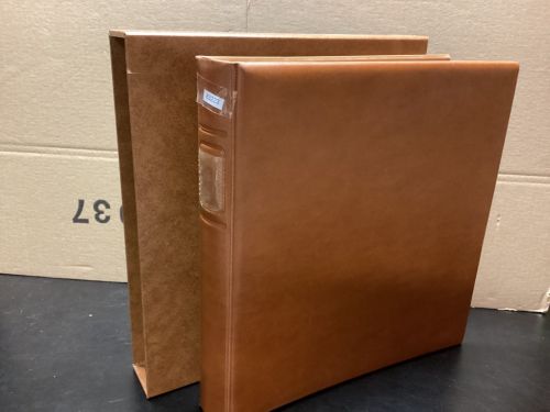 Lindner Ringbinder + Kassette  gebraucht leer braun