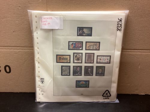 Lindner-T Bund 1980-89 Vordrucke  gebraucht