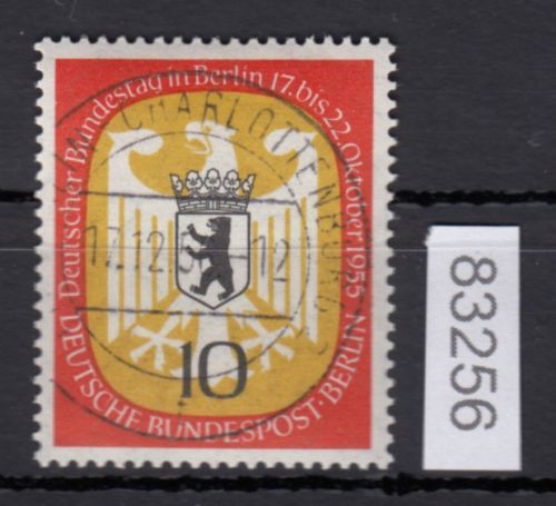 Berlin 1955, Mich.-Nr.: 129 LUXUS Vollstempel + Gummi  Berlin Charlottenburg
