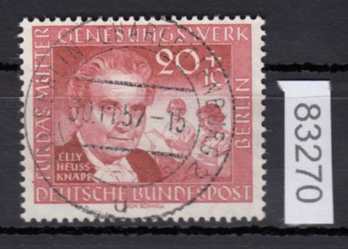 Berlin 1957, Mich.-Nr.: 178 LUXUS Voll-Stempel+Ersttag  Berlin Charlottenburg