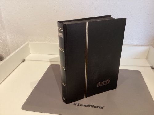 Briefmarkenalbum Einsteckalben DIN A4 60 Seiten schwarz   gebraucht