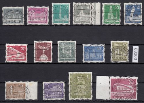 Berlin 1956, Mich.-Nr.: 140-54 LUXUS Vollstempel Berlin-Charlottenburg