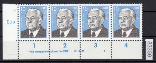 DDR 1975, Mich.-Nr.: 2106  ** DV FNr.  3   Eckrand  Druckvermerk