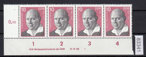 DDR 1976, Mich.-Nr.: 2107  ** DV FNr. 1   Eckrand  Druckvermerk
