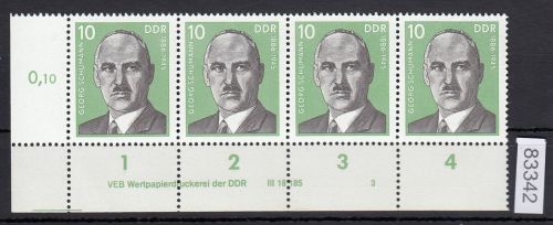 DDR 1976, Mich.-Nr.: 2108  ** DV FNr. 3   Eckrand  Druckvermerk