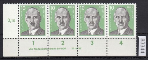 DDR 1976, Mich.-Nr.: 2108  ** DV FNr. 4   Eckrand  Druckvermerk
