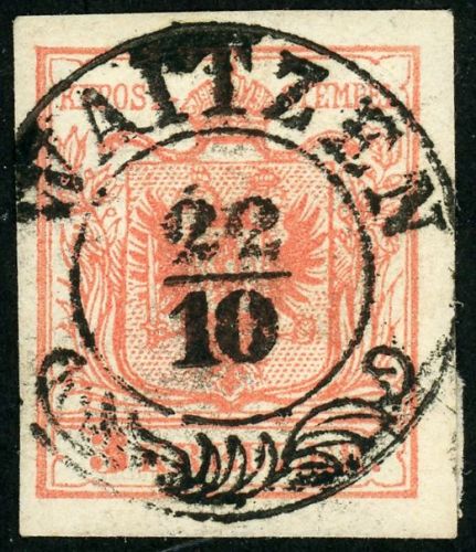 Österreich 3Y Maschinenpapier 3 Kr mit idealem Zier-K2 WAITZEN