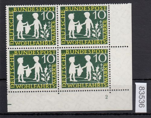 Bund 1959, Mich.-Nr.: 323 ** FN 2 Eckrand   Zähnung 2 CL