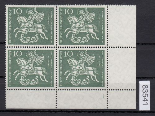 Bund 1961, Mich.-Nr.: 346 ** FN 1 Eckrand 4er.-Block FN 1