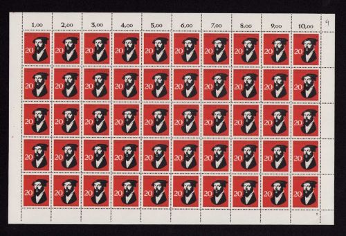 Bund 1964, Mich.-Nr.: 439 ** FN 2  Bogen Komplett   Formnummer