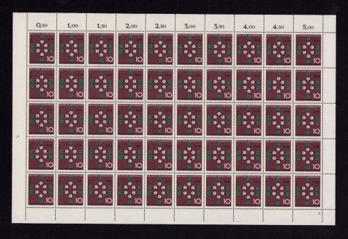 Bund 1964, Mich.-Nr.: 440 ** FN 2  Bogen Komplett   Formnummer