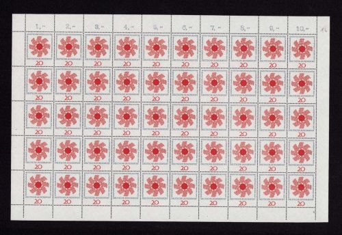 Bund 1964, Mich.-Nr.: 444 ** FN 4  Bogen Komplett   Formnummer