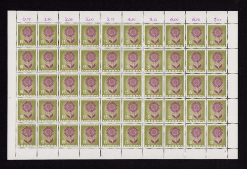 Bund 1964, Mich.-Nr.: 445 ** FN 2  Bogen Komplett   Formnummer