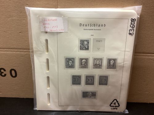 Leuchtturm Bund 1949-73 Vordruck Klemmbinder  Alte Beschriftung gebraucht