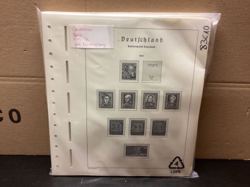 Leuchtturm Bund 1949-76 Vordrucke alte Beschriftung gebraucht