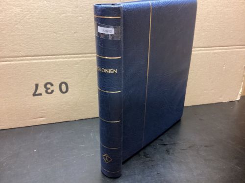 Leuchtturm Klemmbinder wattiert gebraucht Leer blau