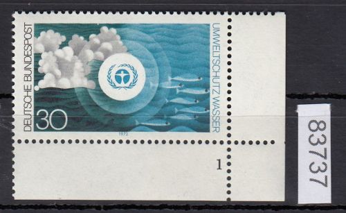 Bund 1973, Mich.-Nr.: 775 ** FN 1 Eckrand FN 1   Zähnung  X
