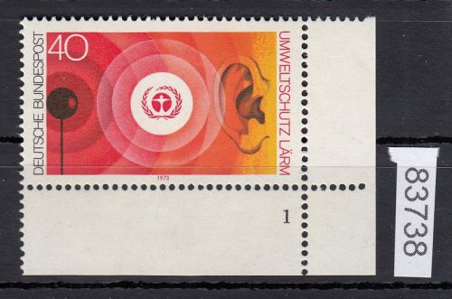 Bund 1973, Mich.-Nr.: 776 ** FN 1 Eckrand FN 1   Zähnung  X