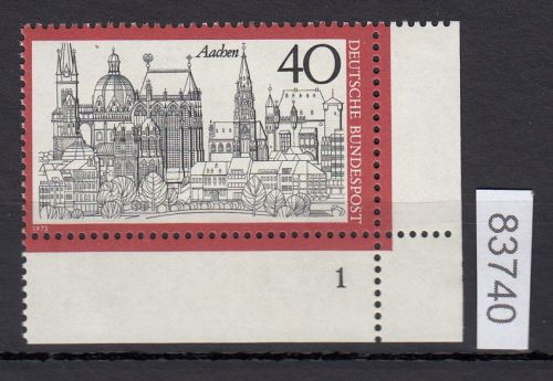 Bund 1973, Mich.-Nr.: 788 ** FN 1 Eckrand FN 1   Zähnung  X