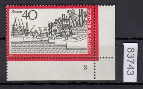 Bund 1973, Mich.-Nr.: 789 ** FN 3 Eckrand FN 3   Zähnung  X