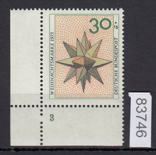 Bund 1973, Mich.-Nr.: 790 ** FN 3  Eckrand   WFZ (Wohlfahrtzähnung)