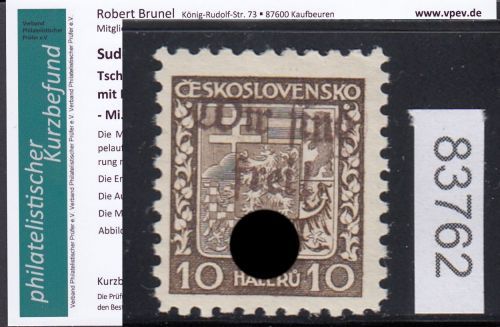 Sudetenland Maffersdorf, Mi.-Nr.   12  *  geprüft   Befund