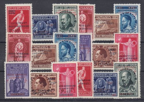 Belgien 1947, Mich.-Nr.: 781-789 I+II **
