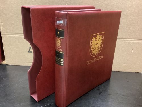 Lindner Ringbinder + Kassette  gebraucht leer rot