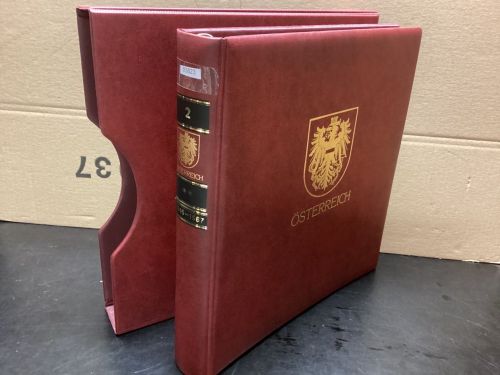 Lindner Ringbinder + Kassette  gebraucht leer rot