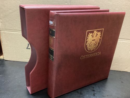 Lindner Ringbinder + Kassette  gebraucht leer rot