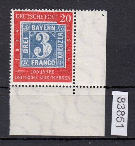 Bund 1949, Mich.-Nr.: 114 ** Eckrand