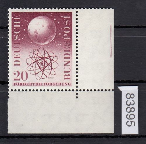 Bund 1955, Mich.-Nr.: 214 ** Eckrand mit Trennstrich