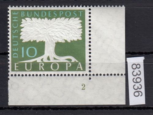 Bund 1957, Mich.-Nr.: 268 ** FN 2 Eckrand   Formnummer