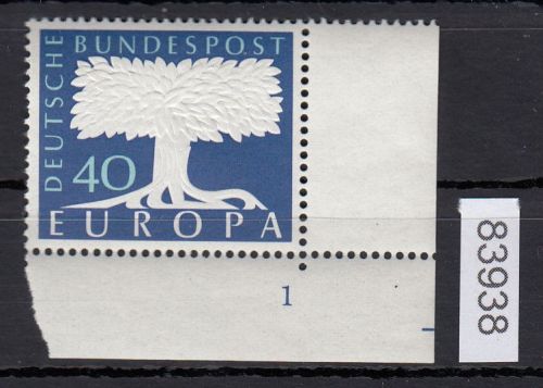 Bund 1957, Mich.-Nr.: 269 ** FN 1 Eckrand    Formnummer